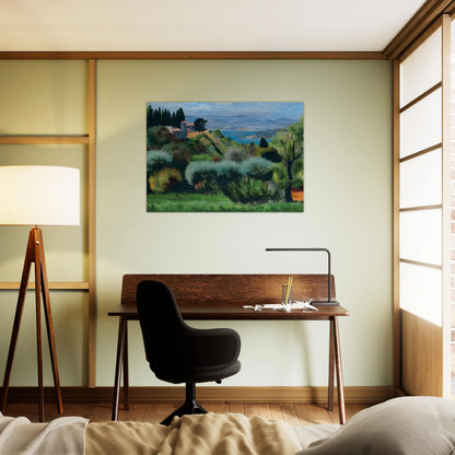 SANARY LANDSCAPE 1937 - Moise Kisling Brushed Aluminum Print - 70x100 cm / 28x40 inches | Moise Kisling Aluminum Print | Moise Kisling Prints