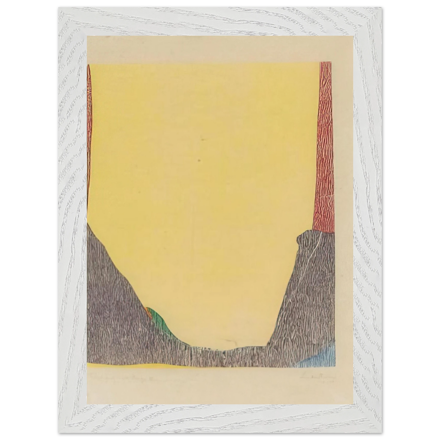 Helen Frankenthaler - East and Beyond - 1973 Wall art - 27x35 cm / 11x14 inches - Premium Wooden Framed Poster With Fine Art Paper-canvas - Black frame