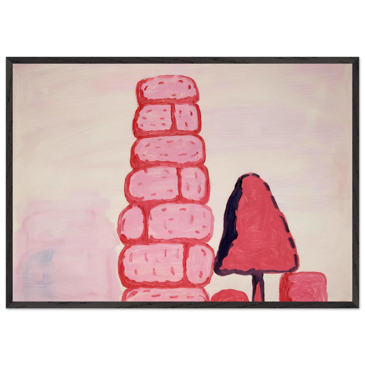 UNTITLED WALL - Philip Guston 70x100 cm / 28x40 inches Framed Art Print – Black Wooden Frame