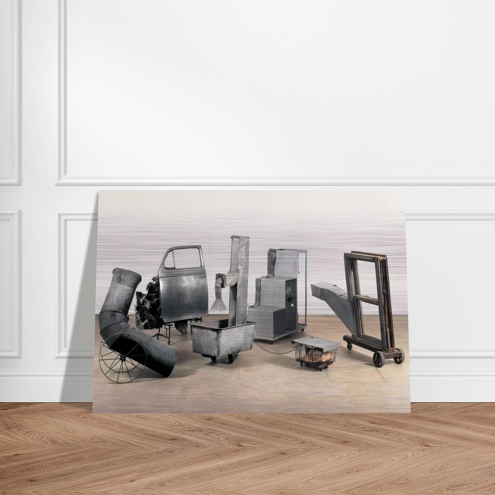 ORACLE 1965 - Robert Rauschenberg Brushed Aluminum Print - 70x100 cm / 28x40 inches | Robert Rauschenberg Aluminum Print | Robert Rauschenberg Prints