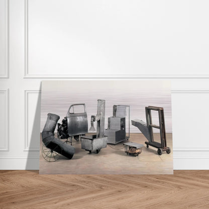 ORACLE 1965 - Robert Rauschenberg Brushed Aluminum Print - 70x100 cm / 28x40 inches | Robert Rauschenberg Aluminum Print | Robert Rauschenberg Prints