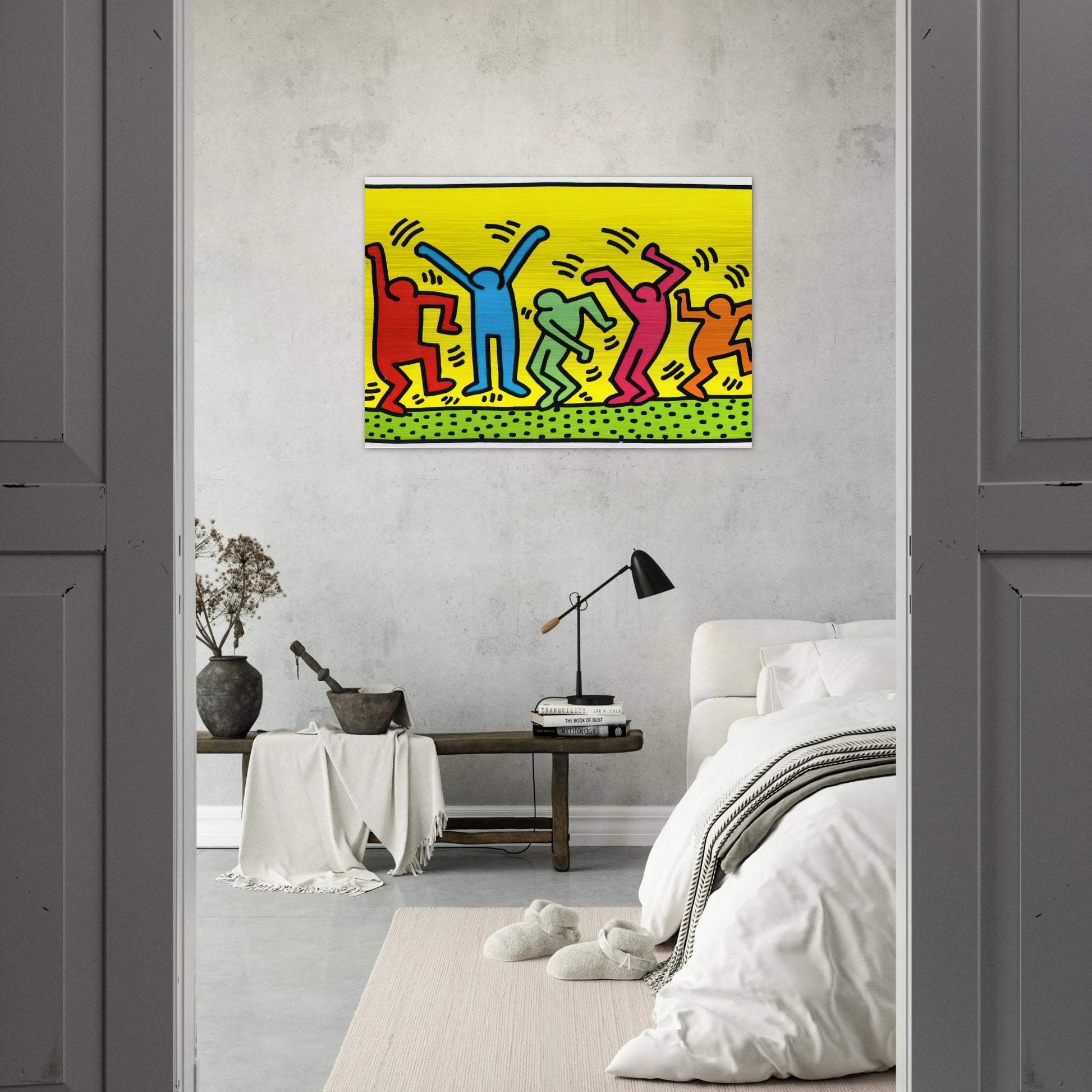 UNTITLED DANCE 1987 - Keith Haring Brushed Aluminum Print - 70x100 cm / 28x40 inches | Keith Haring Aluminum Print | Keith Haring Prints | Keith Haring Art For Sale
