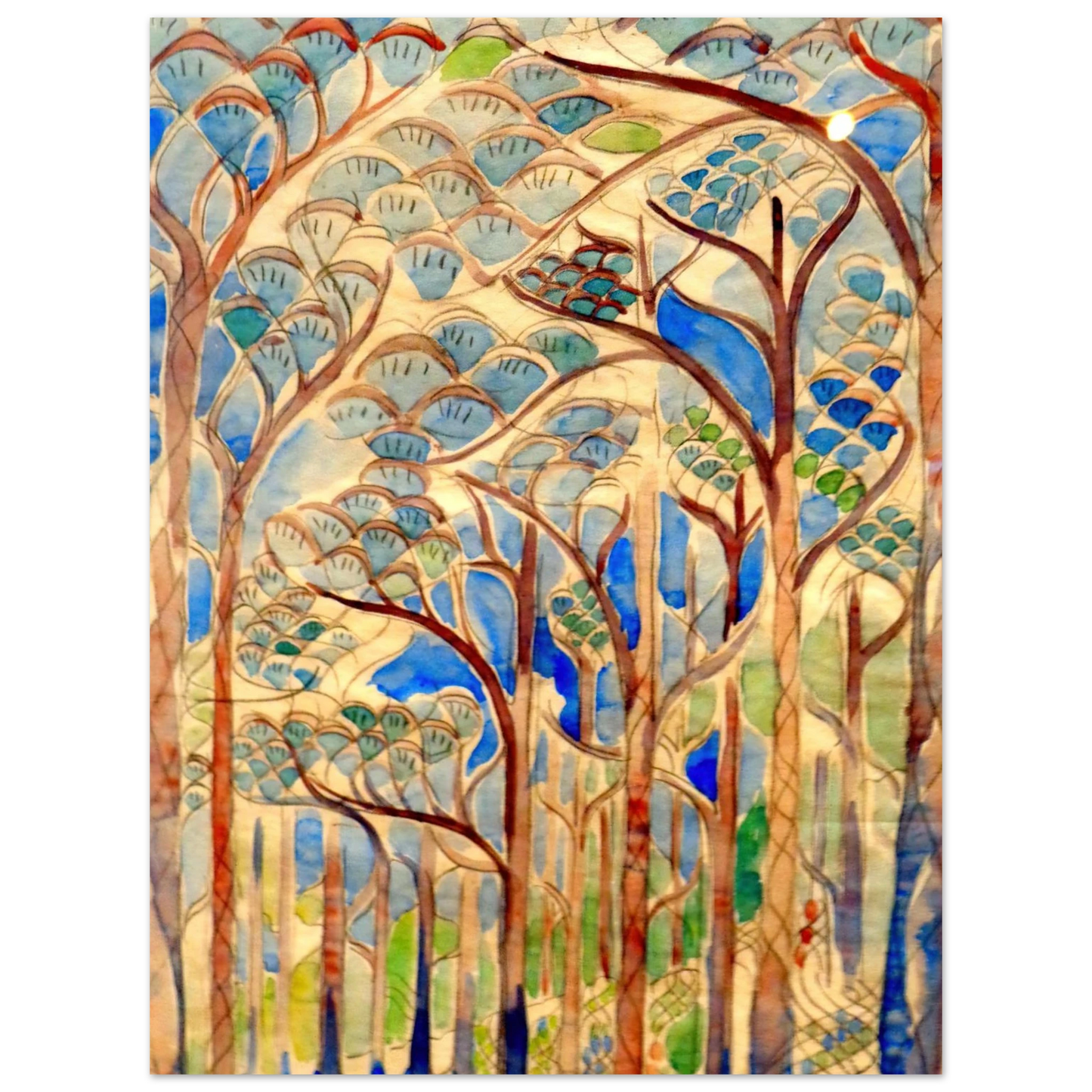 Walter Inglis Anderson - Walter Anderson Wall art - 30x45 cm / 12x18 inches - Premium Wooden Framed Poster With Fine Art Paper-canvas - White frame