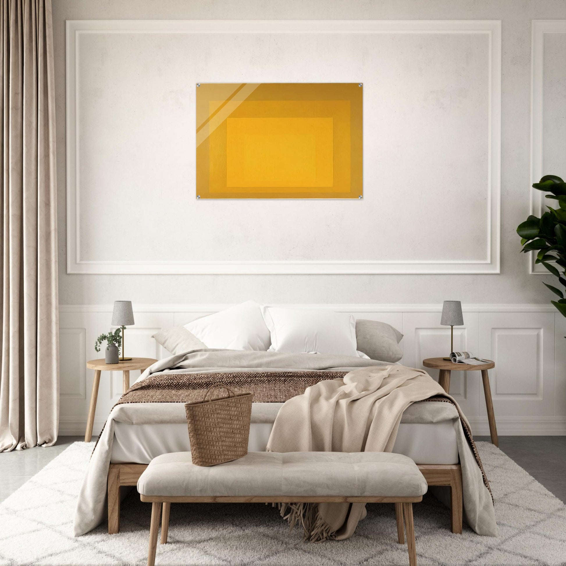 STUDY FOR HOMAGE TO THE SQUARE DEPARTING IN YELLOW 1964 - Josef Albers Acrylic Print - 70x100 cm / 28x40″ inches
