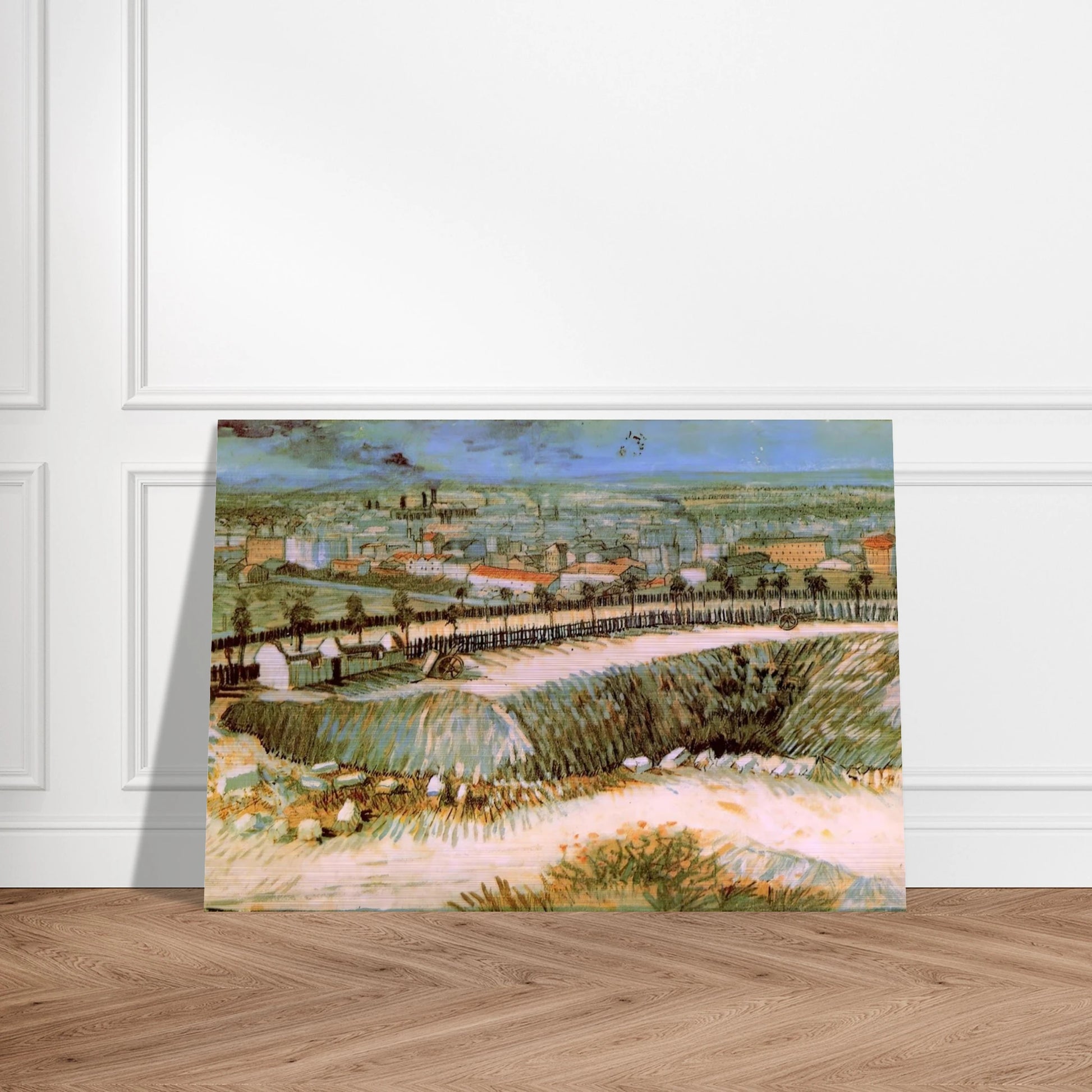 Outskirts of Paris near Montmartre - Vincent van Gogh Brushed Aluminum Print - 70x100 cm / 28x40 inches | Vincent van Gogh Aluminum Print | Vincent van Gogh Prints