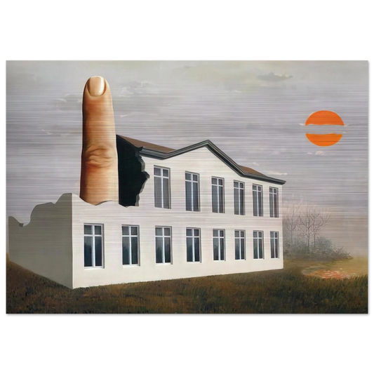 THE REVEALING OF THE PRESENT 1936 - Rene Magritte Brushed Aluminum Print - 70x100 cm / 28x40 inches | Rene Magritte Aluminum Print | Rene Magritte Prints