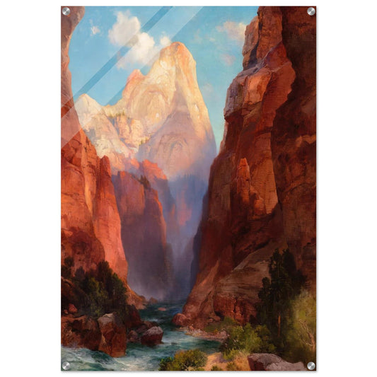 The Rio Virgin Southern Utah - Thomas Moran Acrylic Print - 70x100 cm / 28x40″ inches