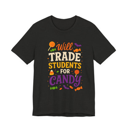 "Échange Élèves Contre Bonbons Prof Mignonne Déguisement Halloween T-Shirt"