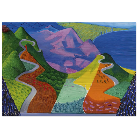 David Hockney - David Hockney Brushed Aluminum Print - 70x100 cm / 28x40 inches | David Hockney Aluminum Print | David Hockney Prints