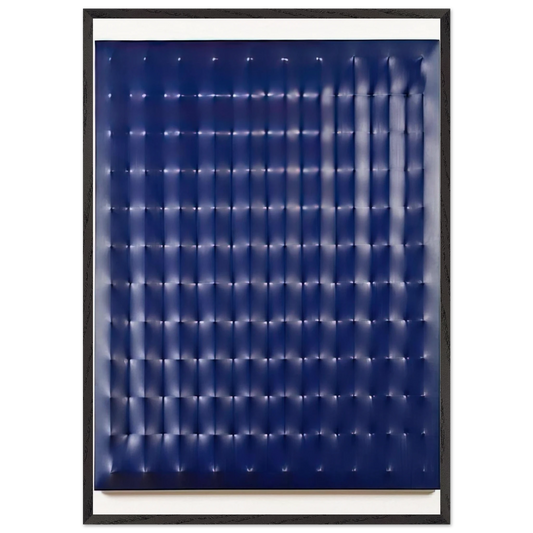 Superficie Blu - 1979 - Enrico Castellani 70x100 cm / 28x40 inches Framed Art Print – Black Wooden Frame