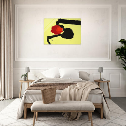 UNTITLED ABSTRACT IN YELLOW BLACK AND RED 1967 - Luis Feito Acrylic Print - 70x100 cm / 28x40″ inches