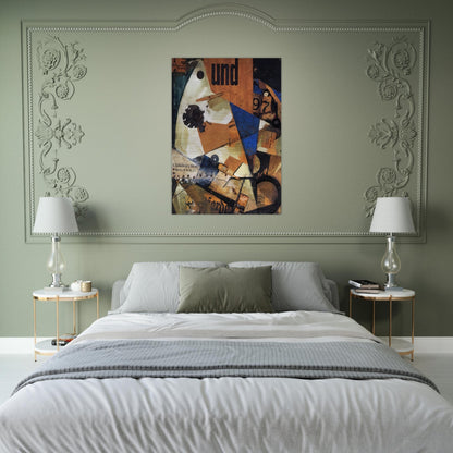 THE AND PICTURE 1919 - Kurt Schwitters Brushed Aluminum Print - 70x100 cm / 28x40 inches | Kurt Schwitters Aluminum Print | Kurt Schwitters Prints