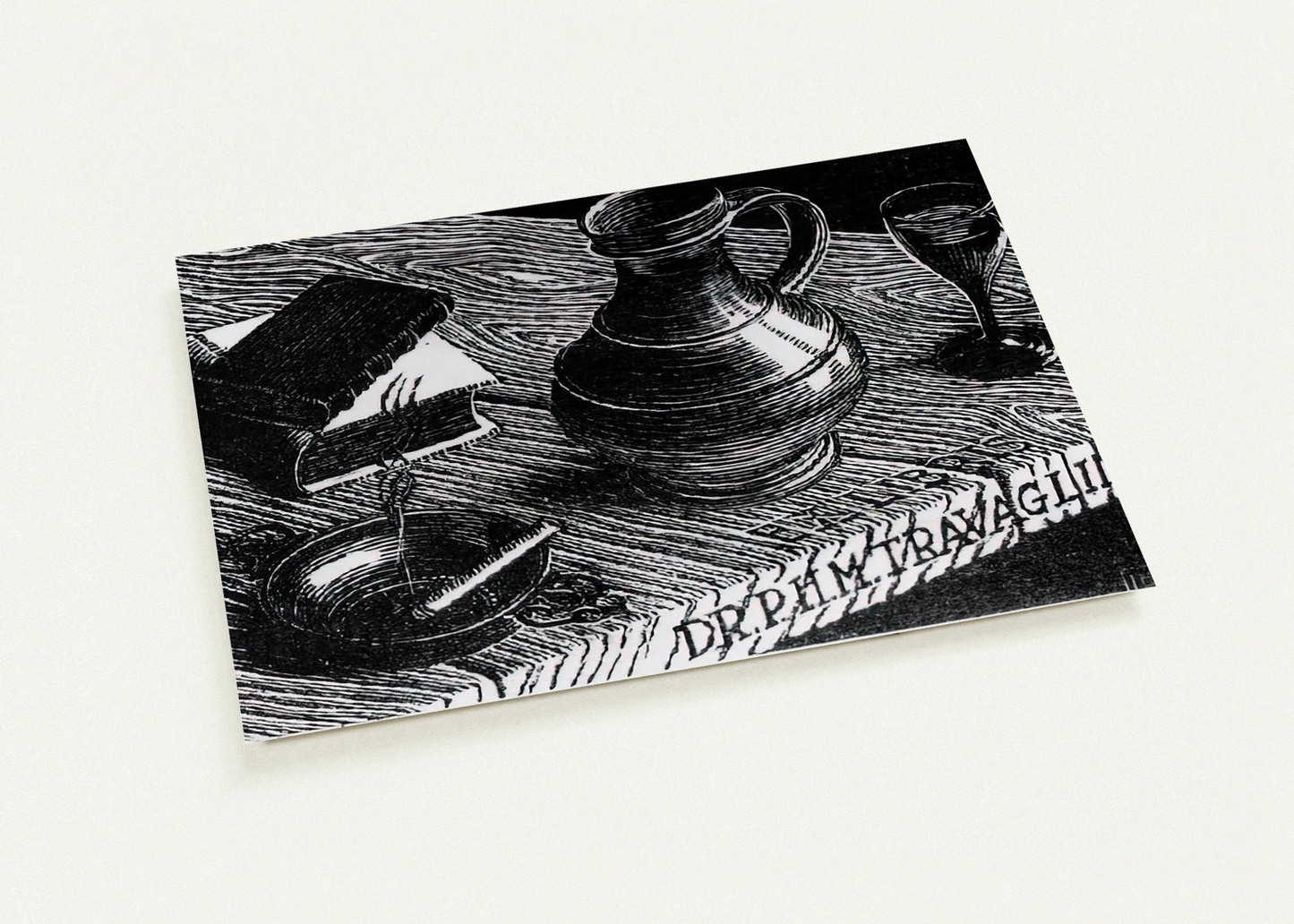 BOOKPLATE DR P H M TRAVAGLINO By MC Escher Pack of 10 Post Cards | MC Escher Post Cards | A6 (10.5 x 14.8 cm) - 4.1 x 5.8 inches