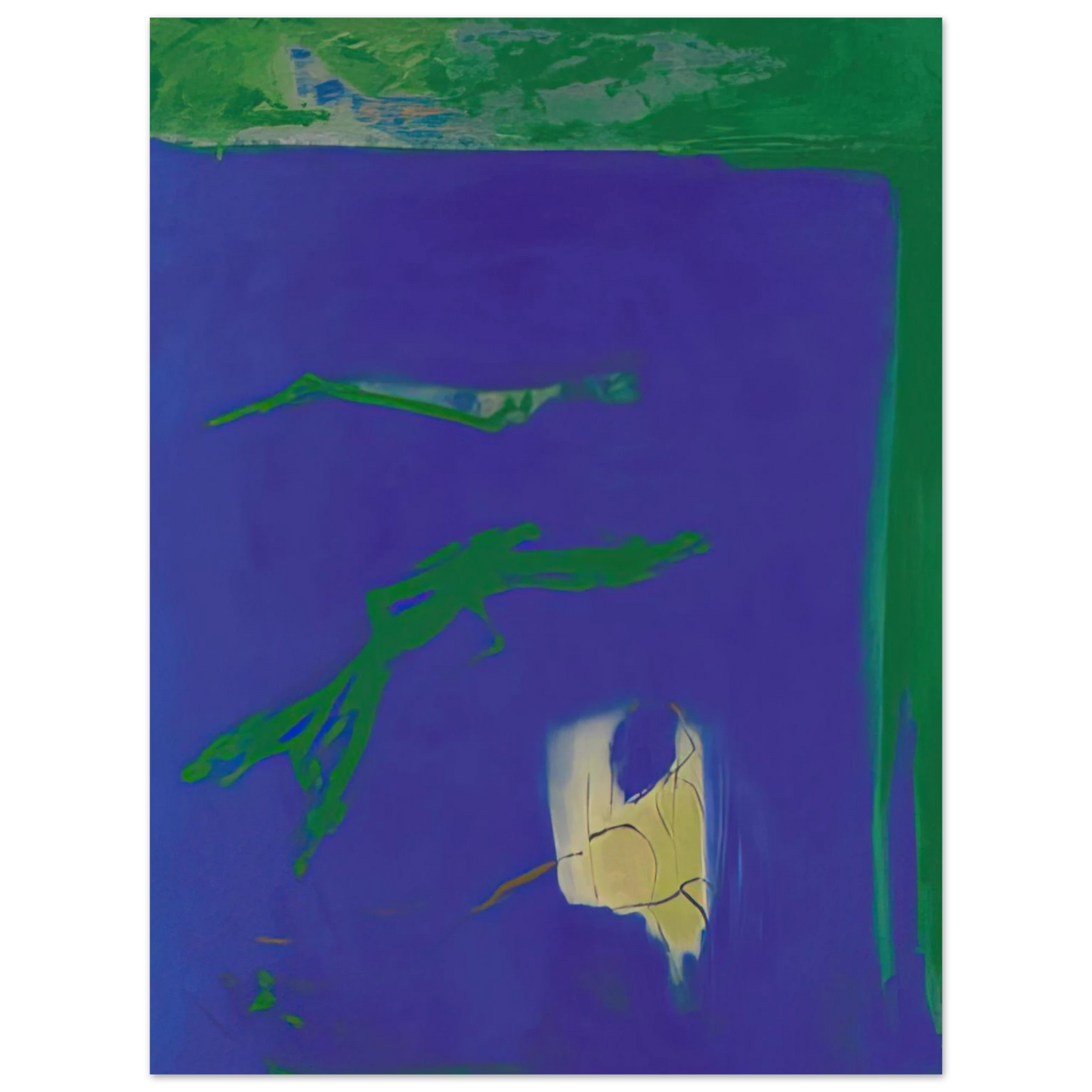 Esteban Vicente - AZUL 1994  75x100 cm / 30x40inches Fine Art Poster