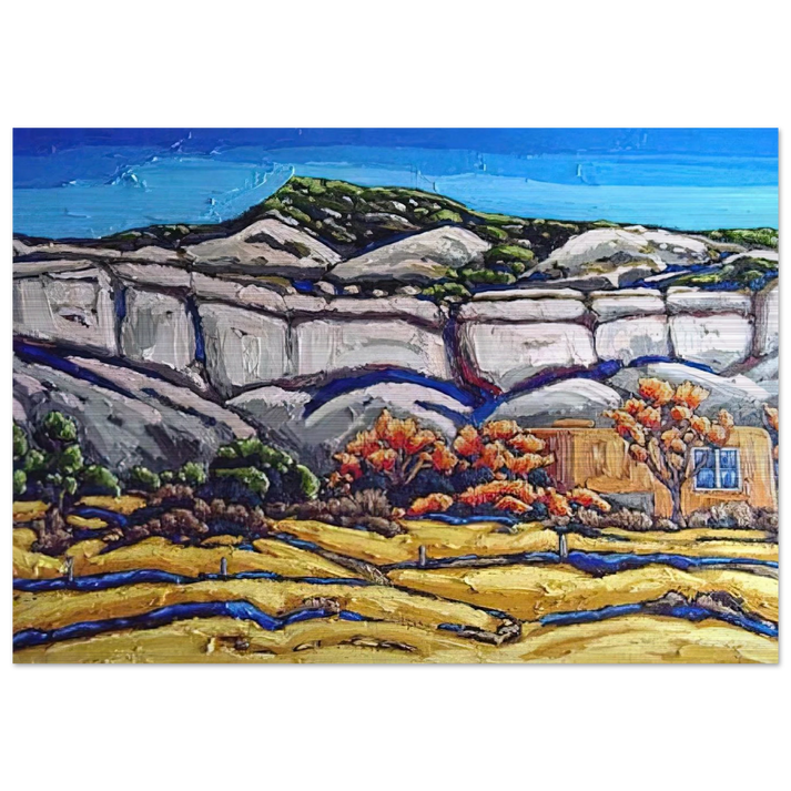 Ghost Ranch Painting - Georgia O'Keeffe Brushed Aluminum Print - 70x100 cm / 28x40 inches | Georgia O'Keeffe Aluminum Print | Georgia O'Keeffe Prints