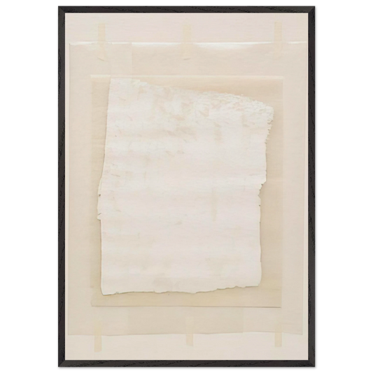 Surface Veil - 1970 - Robert Ryman 70x100 cm / 28x40 inches Framed Art Print – Black Wooden Frame