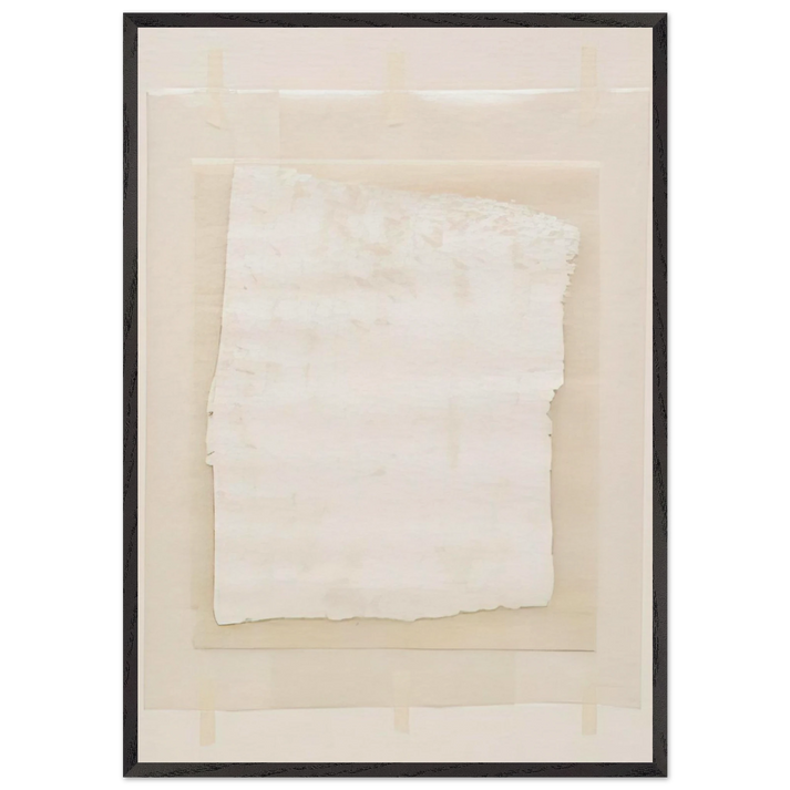 Surface Veil - 1970 - Robert Ryman 70x100 cm / 28x40 inches Framed Art Print – Black Wooden Frame