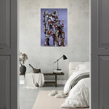THE COSMORAMA IV - Jean Dubuffet Brushed Aluminum Print - 70x100 cm / 28x40 inches | Jean Dubuffet Aluminum Print | Jean Dubuffet Prints