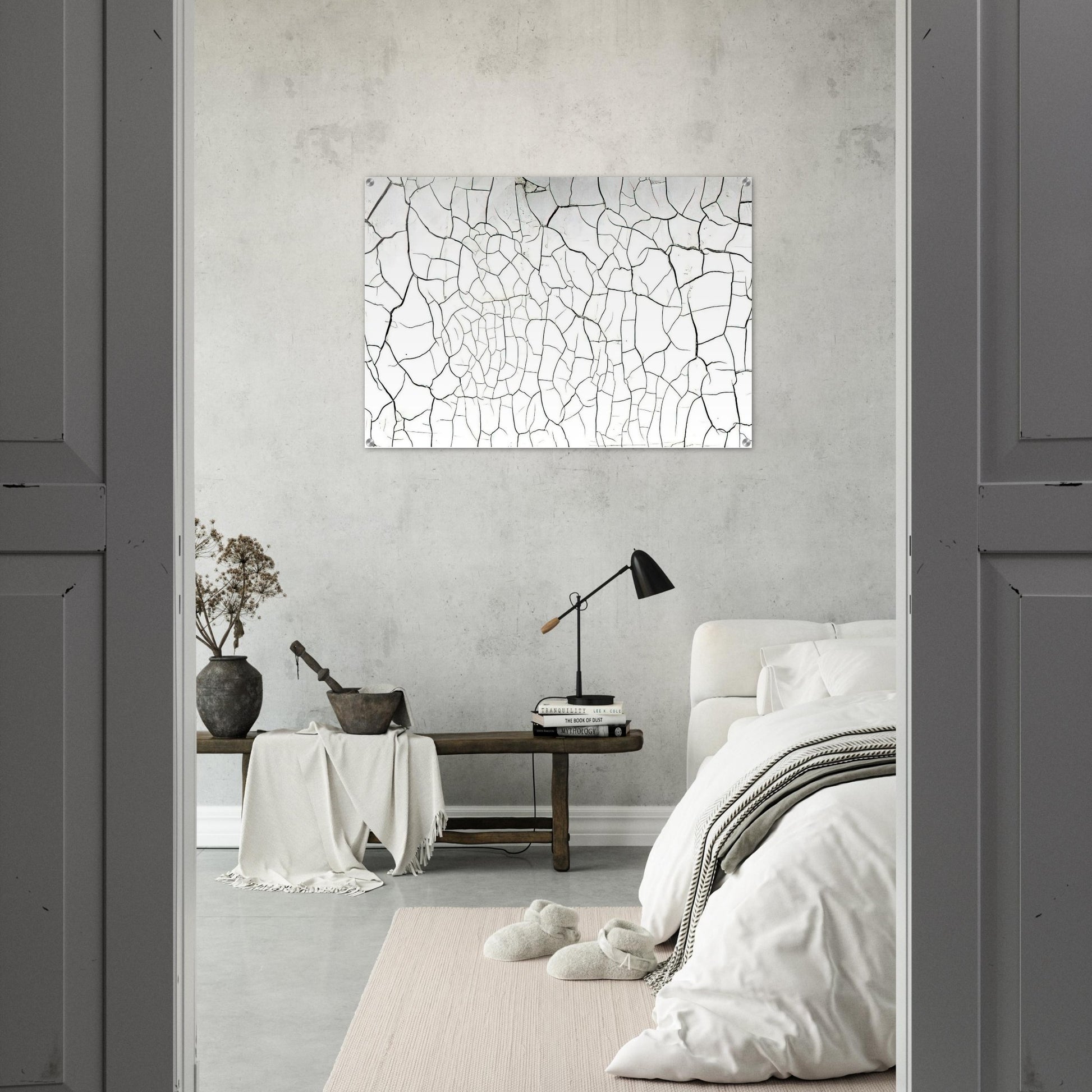 White Cretto - 1975 - Alberto Burri Acrylic Print - 70x100 cm / 28x40″ inches