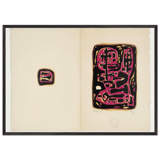 Untitled - 1952 N5 - Alfred Manessier 70x100 cm / 28x40 inches Framed Art Print – Black Wooden Frame