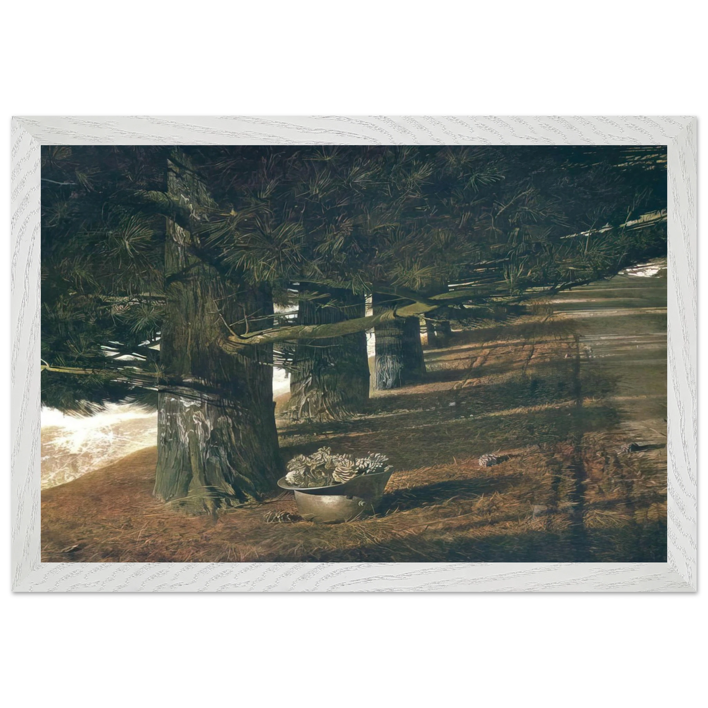 Andrew Wyeth - PINE BARON Wall Art - 30x40 cm / 12x16 inches - Premium Wooden Framed Poster With Fine Art Paper-canvas - Wood frame