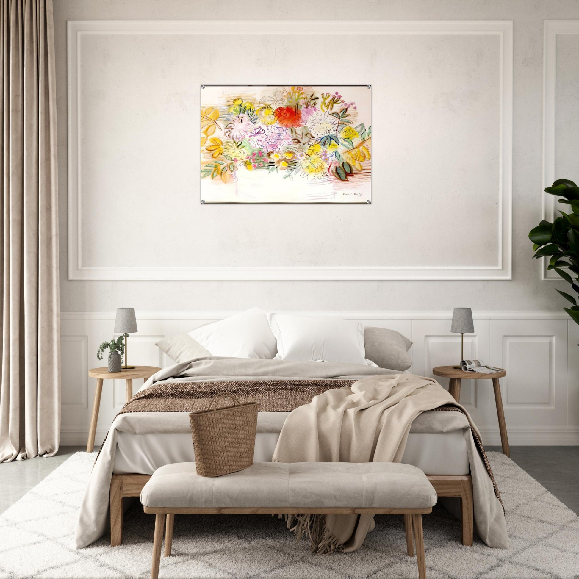 BOUQUET OF FLOWERS - Raoul Dufy Acrylic Print - 70x100 cm / 28x40″ inches | Raoul Dufy Wall Art | Raoul Dufy Prints