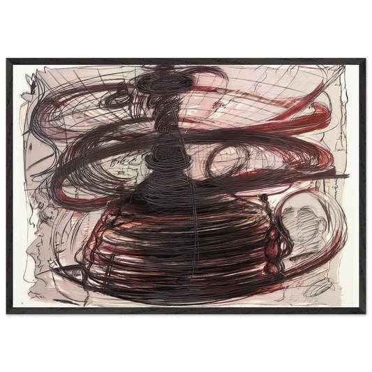 Self-Portrait as Pile of Dog Dirt - 1973 - Dieter Roth 70x100 cm / 28x40 inches Framed Art Print – Black Wooden Frame