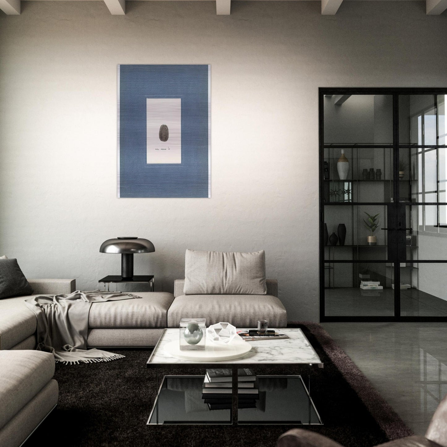 Thumbprint - 1960 - Piero Manzoni Brushed Aluminum Print - 70x100 cm / 28x40 inches | Piero Manzoni Aluminum Print | Piero Manzoni Prints