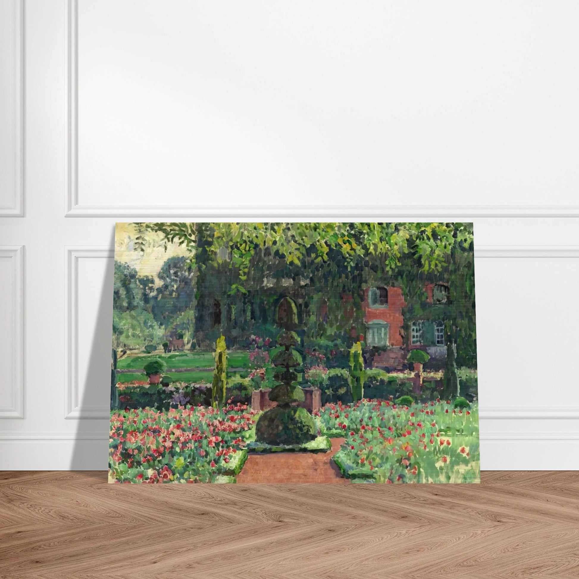 GARDEN IN SUMMER 1924 - Theo van Rysselberghe Brushed Aluminum Print - 70x100 cm / 28x40 inches | Theo van Rysselberghe Aluminum Print | Theo van Rysselberghe Prints