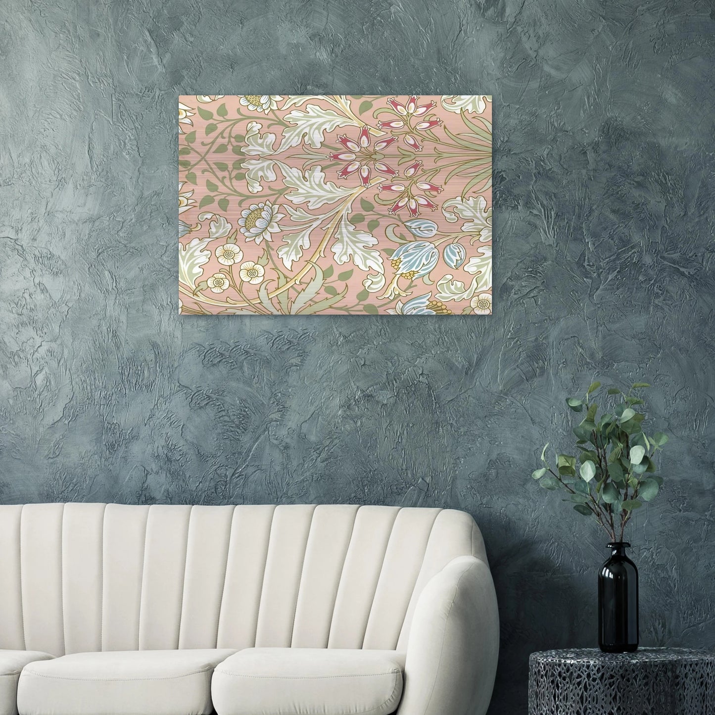 WALLPAPER HYACINTH PATTERN 480 1917 - William Morris Brushed Aluminum Print - 70x100 cm / 28x40 inches | William Morris Aluminum Print | William Morris Prints