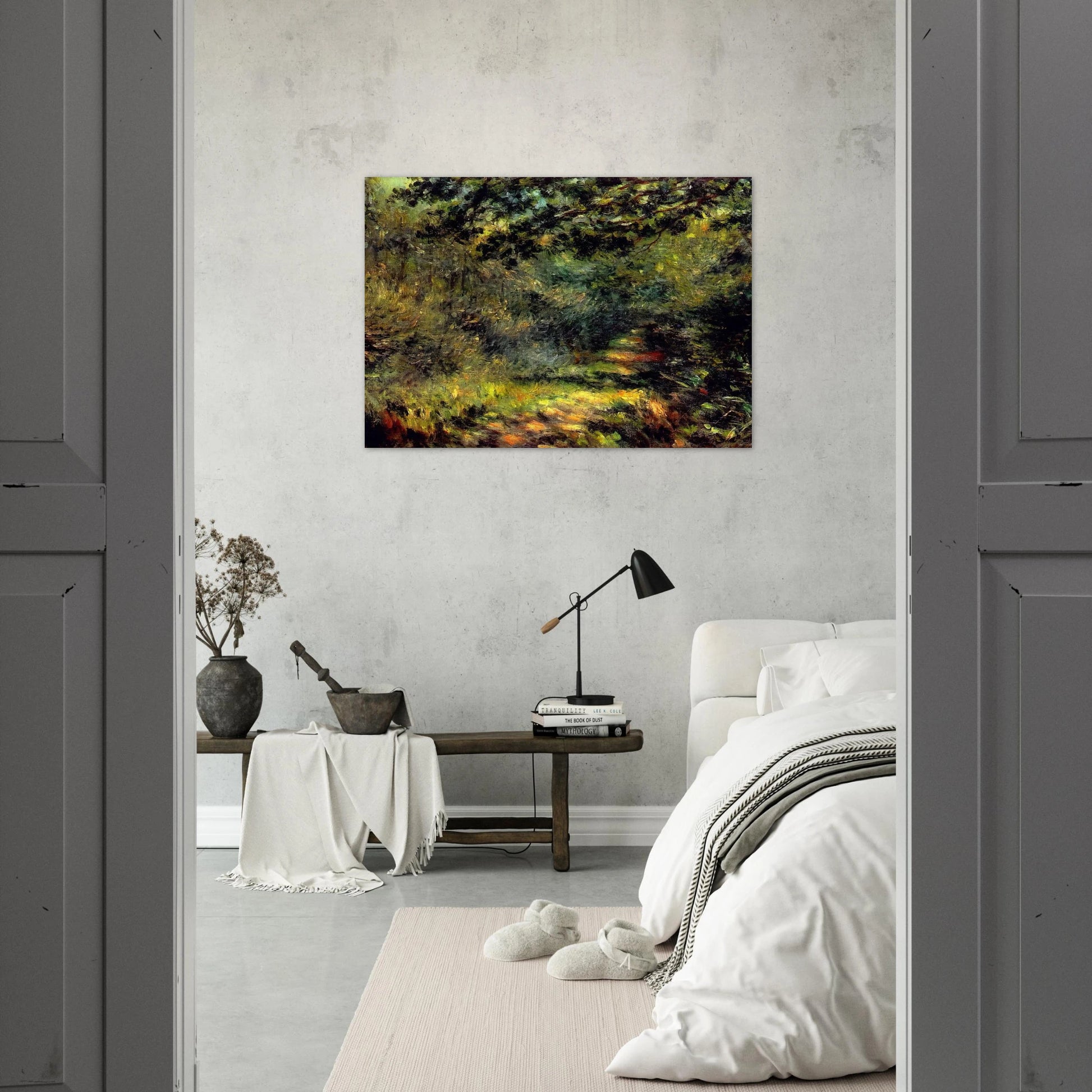 Forest Path - Pierre-Auguste Renoir Brushed Aluminum Print - 70x100 cm / 28x40 inches | Pierre-Auguste Renoir Aluminum Print | Pierre-Auguste Renoir Prints