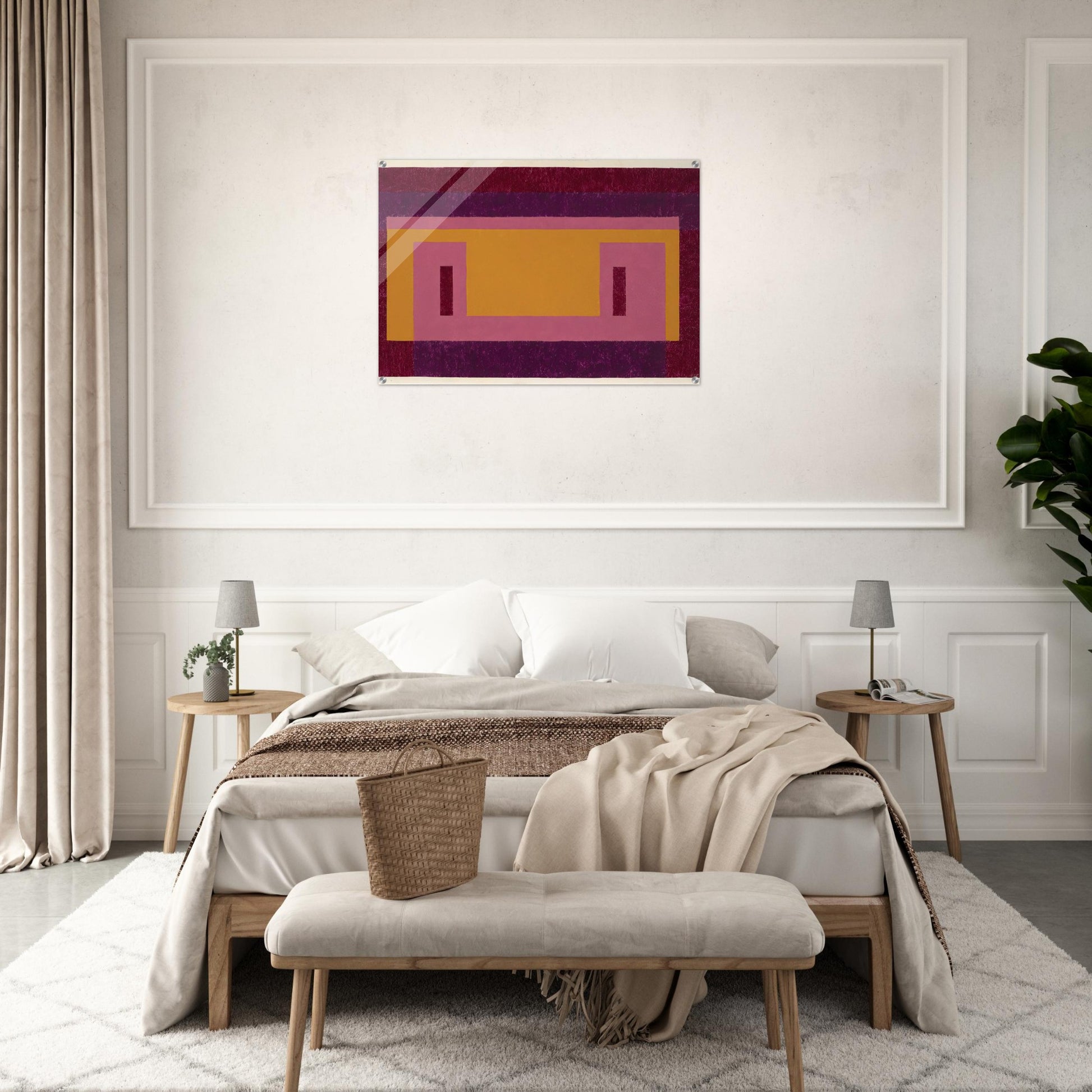 VARIANT ADOBE FAMILIAR FRONT 1948 - Josef Albers Acrylic Print - 70x100 cm / 28x40″ inches
