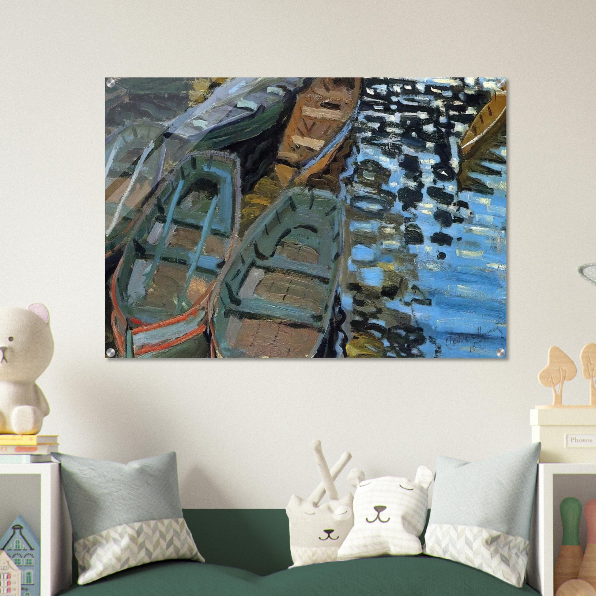 Bathers at La Grenouillere - claude monet Acrylic Print - 70x100 cm / 28x40″ inches
