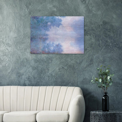Morning on the Seine, Mist - claude monet Brushed Aluminum Print - 70x100 cm / 28x40 inches | claude monet Aluminum Print | claude monet Prints