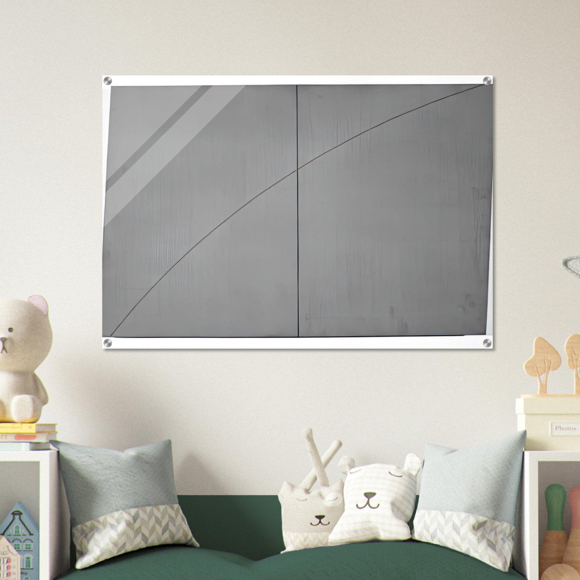 A CURVED LINE WITHIN TWO DISTORTED RECTANGLES 1978 - Robert Mangold Acrylic Print - 70x100 cm / 28x40″ inches