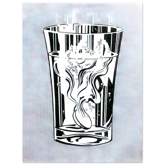 Roy Lichtenstein - ALKA SELTZER 1966  75x100 cm / 30x40inches Fine Art Poster