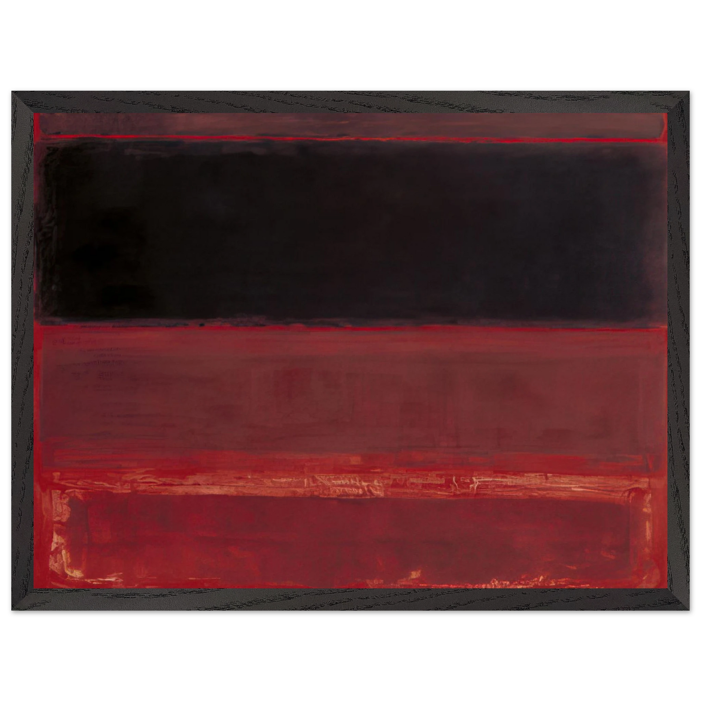 Mark Rothko - Four Darks in Red - 1958 Wall Art - 21x29.7 cm / 8x12" - Premium Wooden Framed Poster With Fine Art Paper-canvas - Wood frame