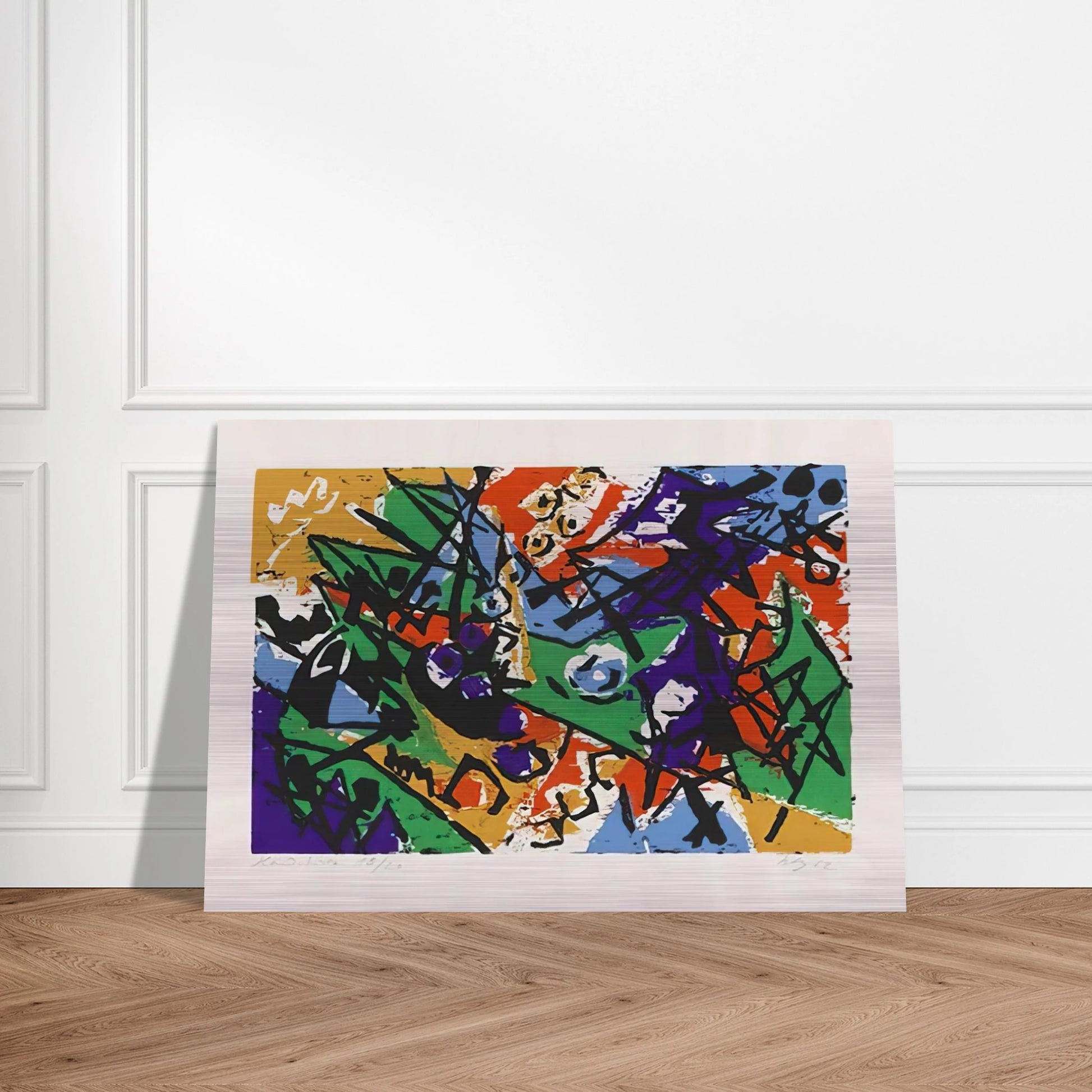 Farbholzschnitt 1952-2 - 1952 - Ernst Wilhelm Nay Brushed Aluminum Print - 70x100 cm / 28x40 inches | Ernst Wilhelm Nay Aluminum Print | Ernst Wilhelm Nay Prints