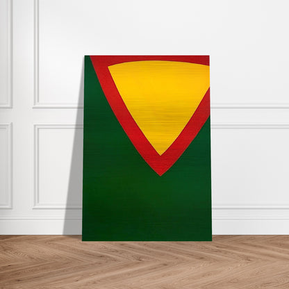 Purple Triangle - Al Held Brushed Aluminum Print - 70x100 cm / 28x40 inches | Al Held Aluminum Print | Al Held Prints