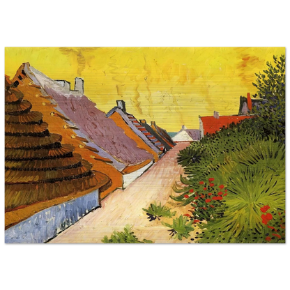 Street in Saintes-Maries - Vincent van Gogh Brushed Aluminum Print - 70x100 cm / 28x40 inches | Vincent van Gogh Aluminum Print | Vincent van Gogh Prints
