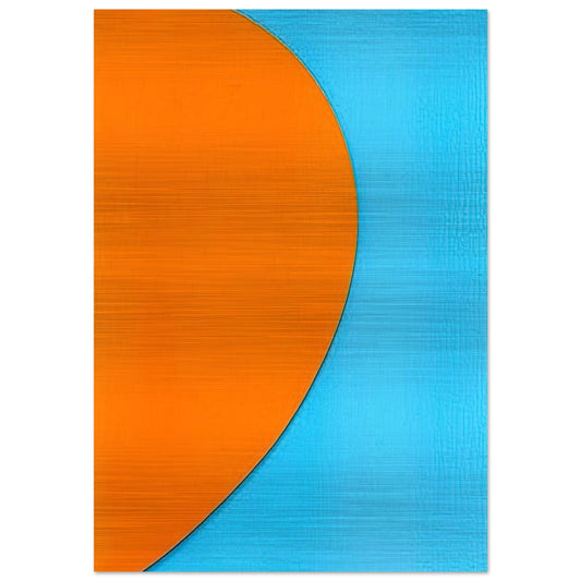 Orange Relief with Blue - Ellsworth Kelly Brushed Aluminum Print - 70x100 cm / 28x40 inches | Ellsworth Kelly Aluminum Print | Ellsworth Kelly Prints