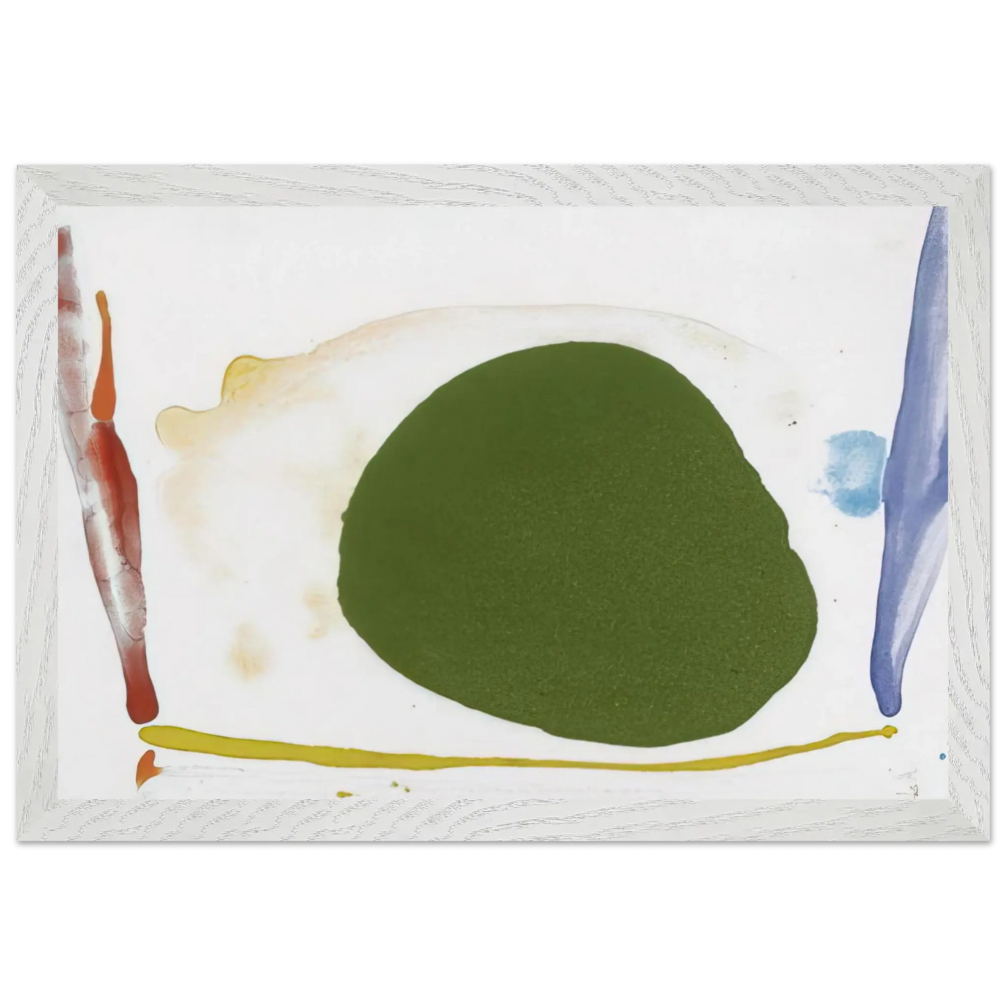 Helen Frankenthaler - Thanksgiving Day - 1973 Wall art - 40x50 cm / 16x20 Inches - Premium Wooden Framed Poster With Fine Art Paper - White frame