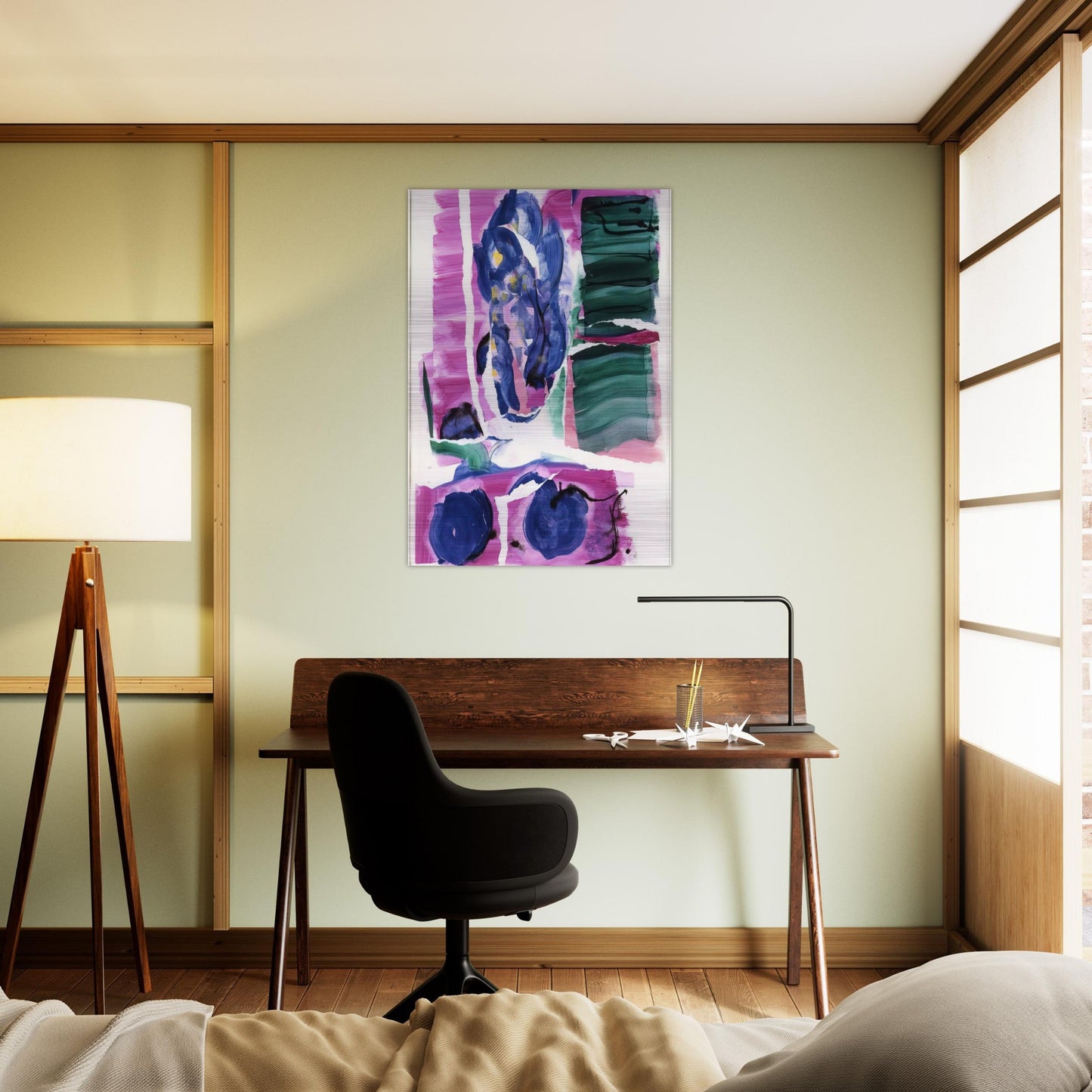 VARIATIONS I ON CLARKS COVE 1962 - Grace Hartigan Brushed Aluminum Print - 70x100 cm / 28x40 inches | Grace Hartigan Aluminum Print | Grace Hartigan Prints