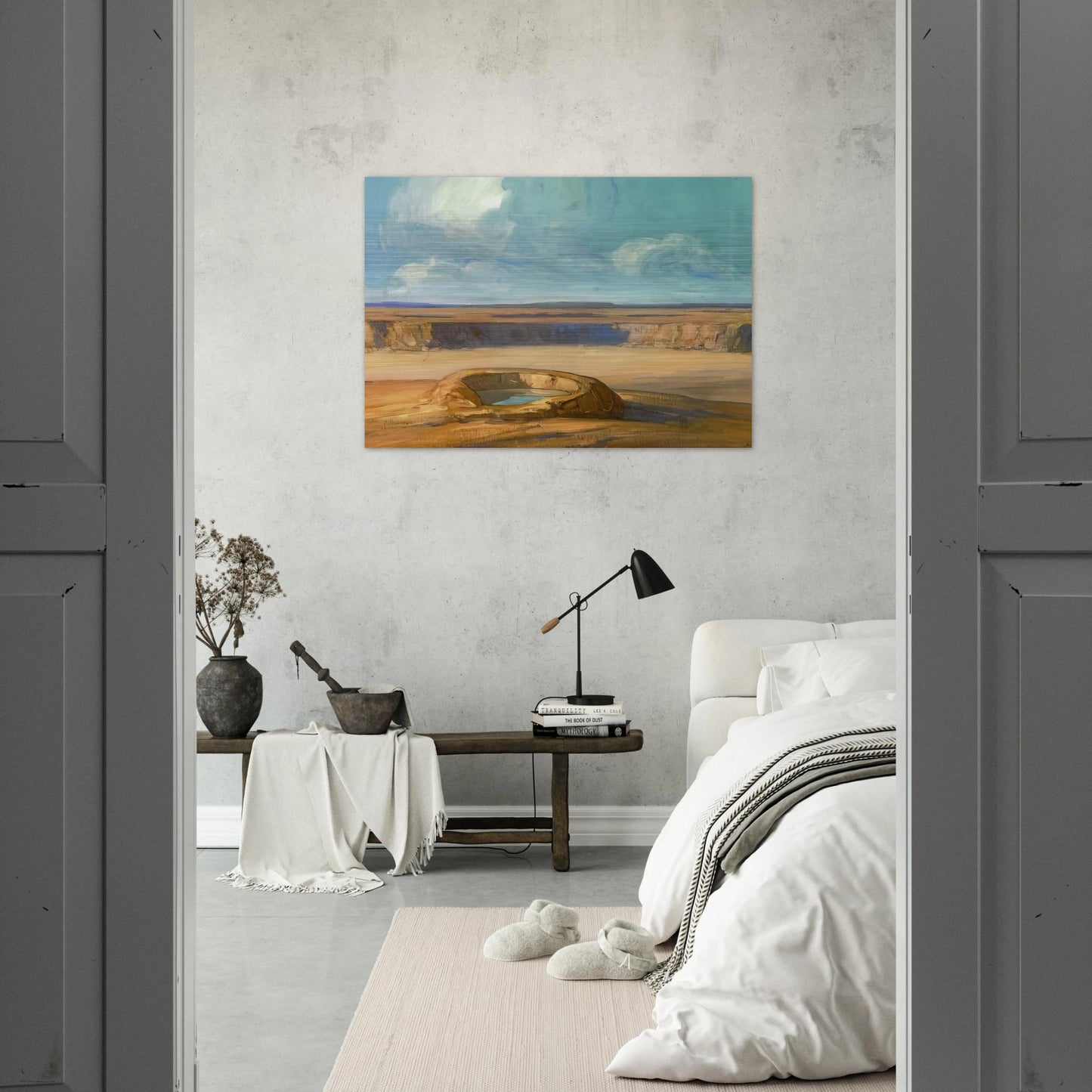 The Waterhole - Tonalism - Xavier Martinez Brushed Aluminum Print - 70x100 cm / 28x40 inches | Xavier Martinez Aluminum Print | Xavier Martinez Prints