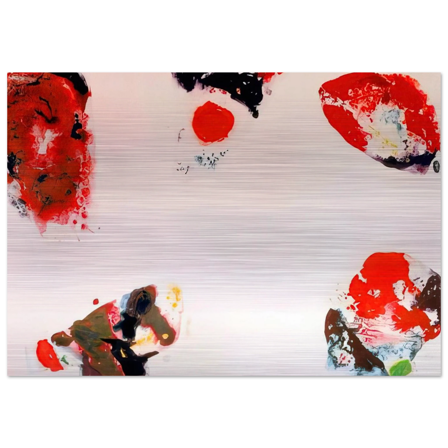 Berlin Red - Sam Francis Brushed Aluminum Print - 70x100 cm / 28x40 inches | Sam Francis Aluminum Print | Sam Francis Prints