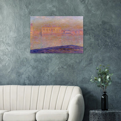 The Doges' Palace Seen from San Giorgio Maggiore - claude monet Brushed Aluminum Print - 70x100 cm / 28x40 inches | claude monet Aluminum Print | claude monet Prints