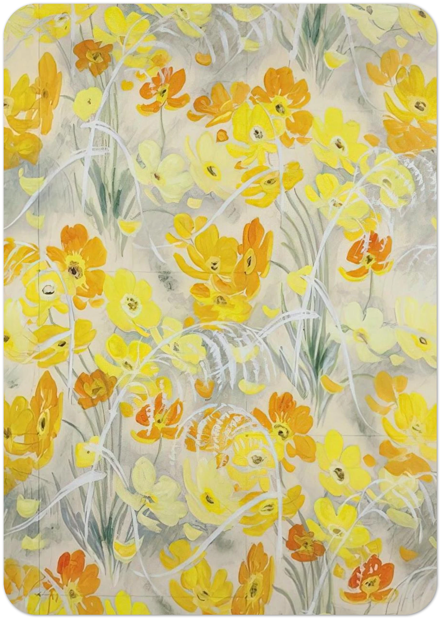 Orange and Yellow Flowers - Post-Impressionism By Le Pho Pack of 10 Post Cards | Le Pho Post Cards | A6 (10.5 x 14.8 cm) - 4.1 x 5.8 inches