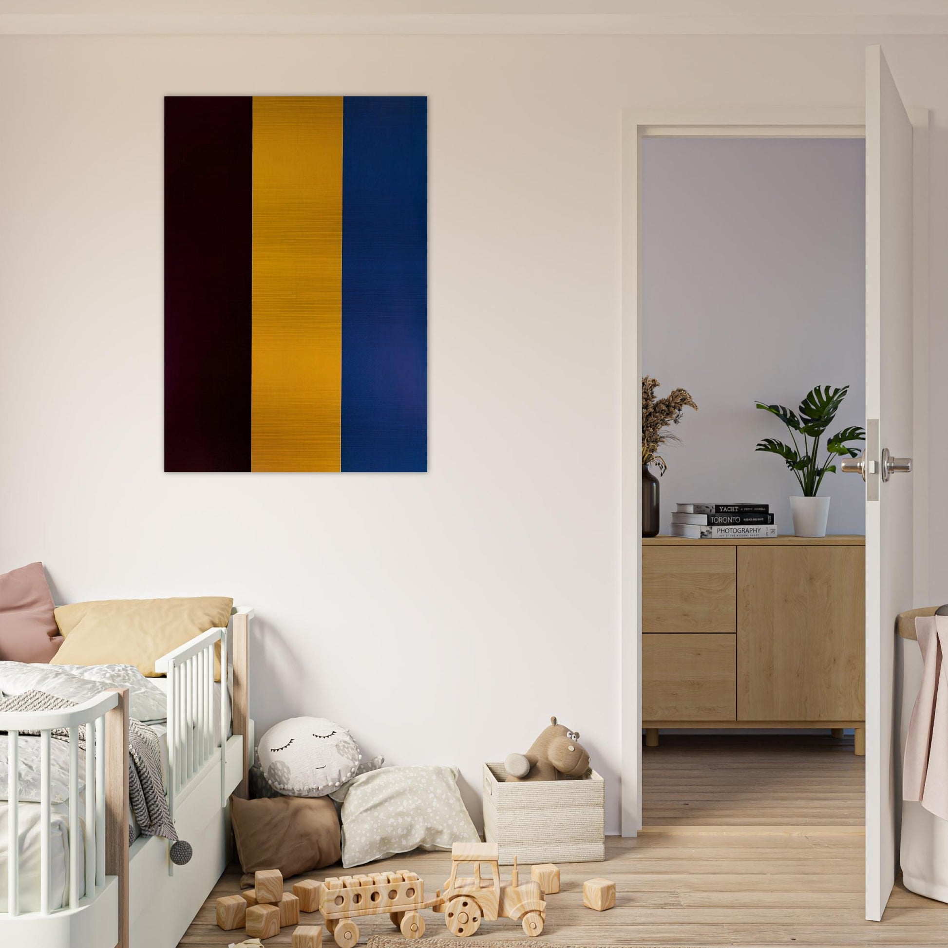 Red Yellow Blue - 1974 - Brice Marden Brushed Aluminum Print - 70x100 cm / 28x40 inches | Brice Marden Aluminum Print | Brice Marden Prints