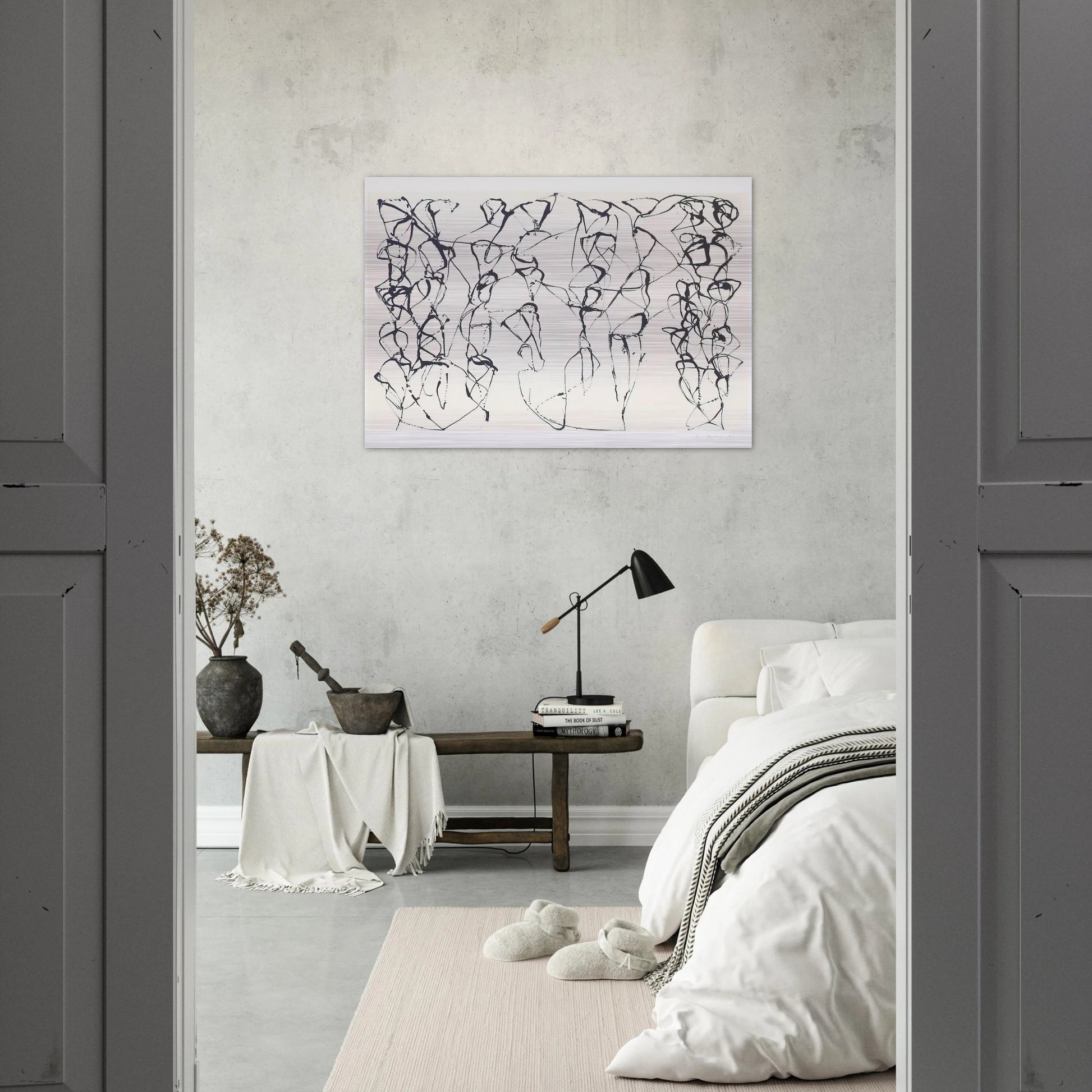 Cold Mountain Series, Zen Study 6 - 1991 - Brice Marden Brushed Aluminum Print - 70x100 cm / 28x40 inches | Brice Marden Aluminum Print | Brice Marden Prints