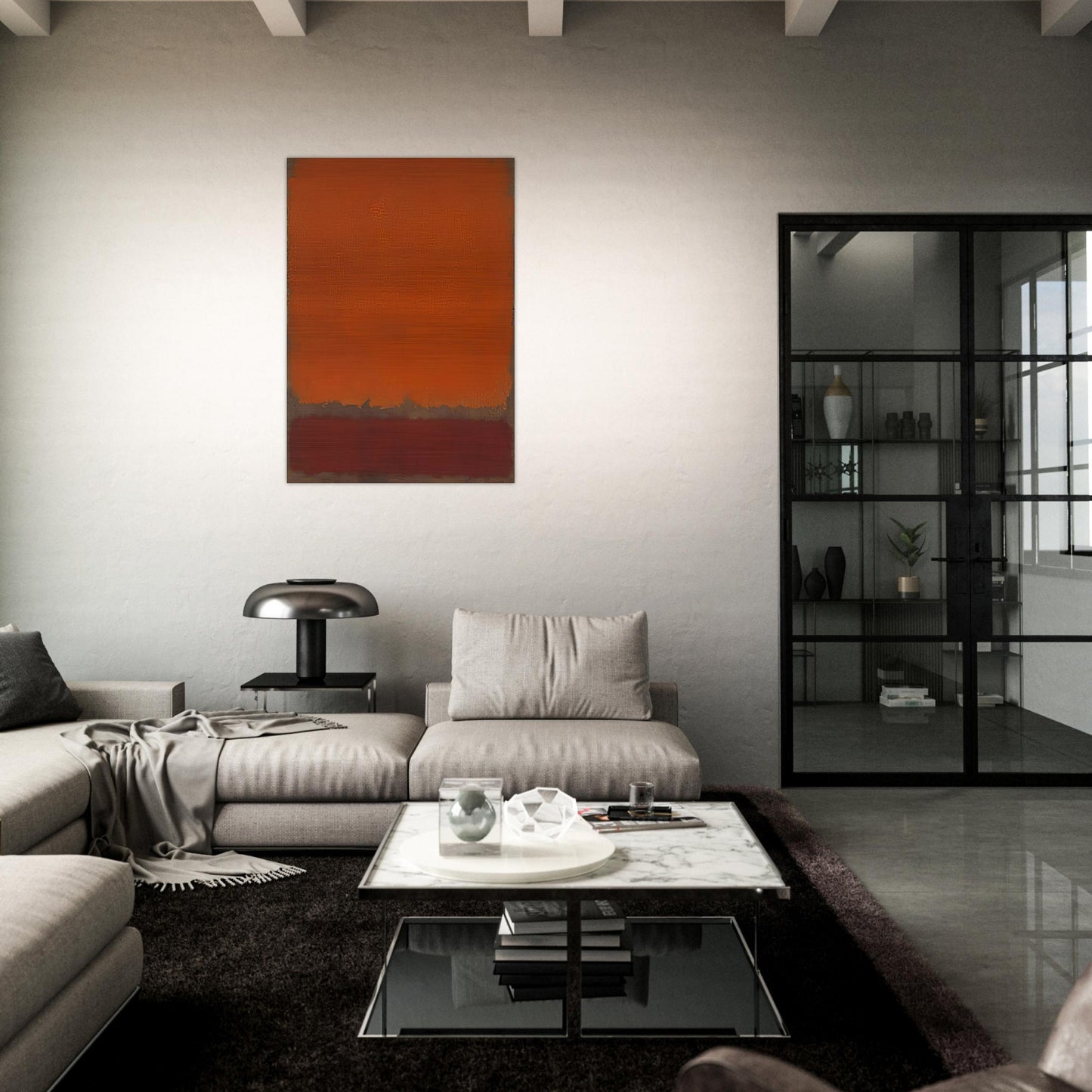 Ochre and Red on Red - 1962 - Mark Rothko Brushed Aluminum Print - 70x100 cm / 28x40 inches | Mark Rothko Aluminum Print | Mark Rothko Prints